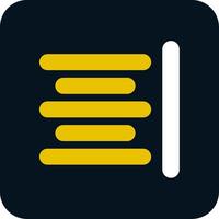 Horizontal Align Glyph Two Color Icon vector