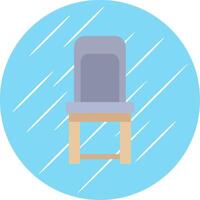 Dining Chair Flat Blue Circle Icon vector