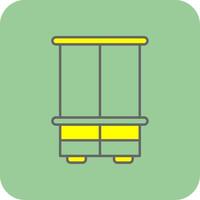 Wardrobe Filled Yellow Icon vector