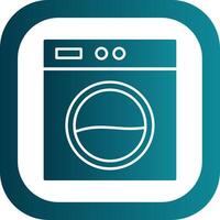 Laundry Machine Glyph Gradient Round Corner Icon vector