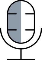 Podcast Filled Half Cut Icon vector