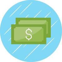 Cash Flow Flat Blue Circle Icon vector