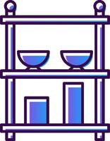 Shelves Gradient Filled Icon vector
