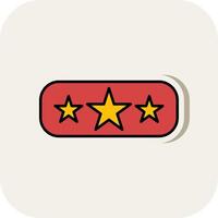 Ranking Line Filled White Shadow Icon vector