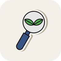 Organic Search Line Filled White Shadow Icon vector