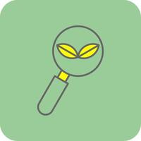 Organic Search Filled Yellow Icon vector