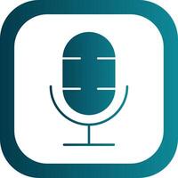 Podcast Glyph Gradient Round Corner Icon vector