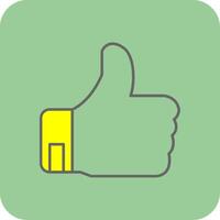 Good Feedback Filled Yellow Icon vector