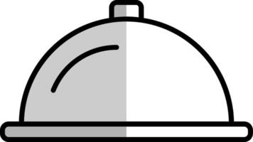 Serving Dish Filled Half Cut Icon vector