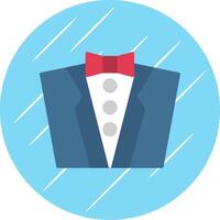 Groom Dress Flat Blue Circle Icon vector