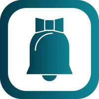 Wedding Bell Glyph Gradient Round Corner Icon vector