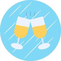 Cheers Flat Blue Circle Icon vector