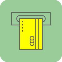 Insert Card Filled Yellow Icon vector