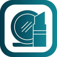Makeup Glyph Gradient Round Corner Icon vector