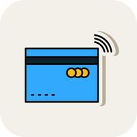 Contactless Line Filled White Shadow Icon vector