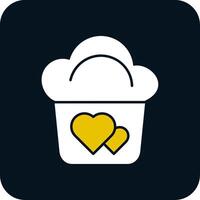 Muffin Glyph Two Color Icon vector