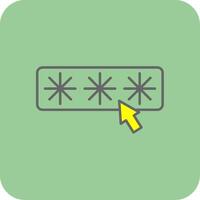 Pin Number Filled Yellow Icon vector