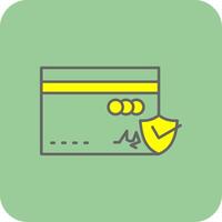 Secure Payment Filled Yellow Icon vector