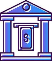 Cash Withdraw Gradient Filled Icon vector