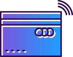 Contactless Gradient Filled Icon vector