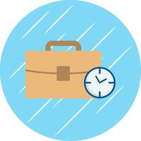 Office Time Flat Blue Circle Icon vector