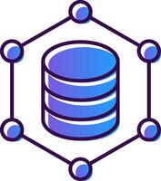 Blockchain Gradient Filled Icon vector