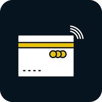 Contactless Glyph Two Color Icon vector