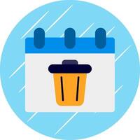 Delete Event Flat Blue Circle Icon vector