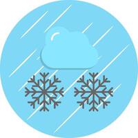 Winter Flat Blue Circle Icon vector