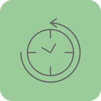 Anti Clockwise Filled Yellow Icon vector