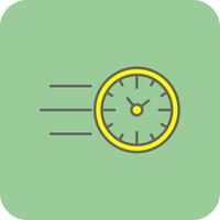 Fast Time Filled Yellow Icon vector