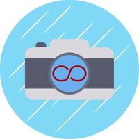 Infinity Flat Blue Circle Icon vector