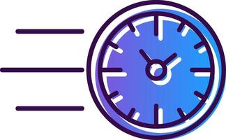 Fast Time Gradient Filled Icon vector