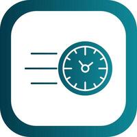 Fast Time Glyph Gradient Round Corner Icon vector