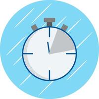 Limited Time Flat Blue Circle Icon vector