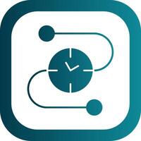 Time Line Glyph Gradient Round Corner Icon vector