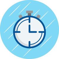 Stopwatch Flat Blue Circle Icon vector