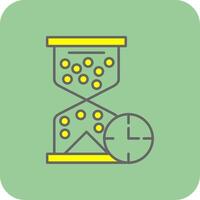 Hourglass Filled Yellow Icon vector