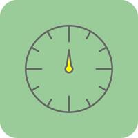 Clock Filled Yellow Icon vector