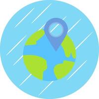 Location Pin Flat Blue Circle Icon vector