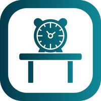 Table Watch Glyph Gradient Round Corner Icon vector