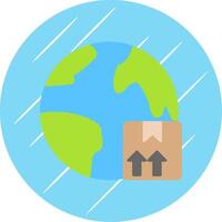 WorldWide Shipping Flat Blue Circle Icon vector