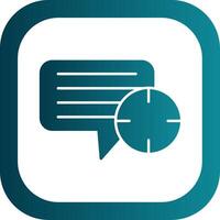 Message Clock Glyph Gradient Round Corner Icon vector