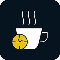 Break Time Glyph Two Color Icon vector