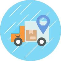 Delivery Status Flat Blue Circle Icon vector