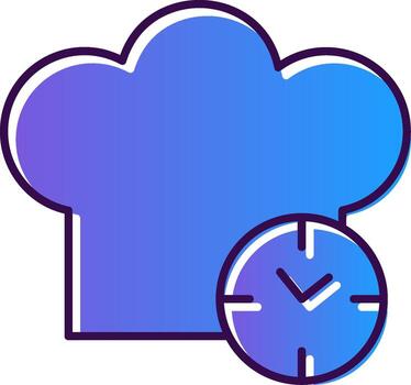 Kitchen Timer Gradient Filled Icon vector