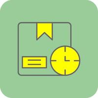 Timein Filled Yellow Icon vector