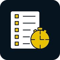 Track Of Time Glyph Two Color Icon vector