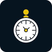 Pocket Watch Glyph Two Color Icon vector