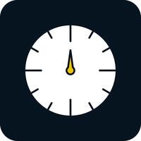 icono de dos colores de glifo de reloj vector